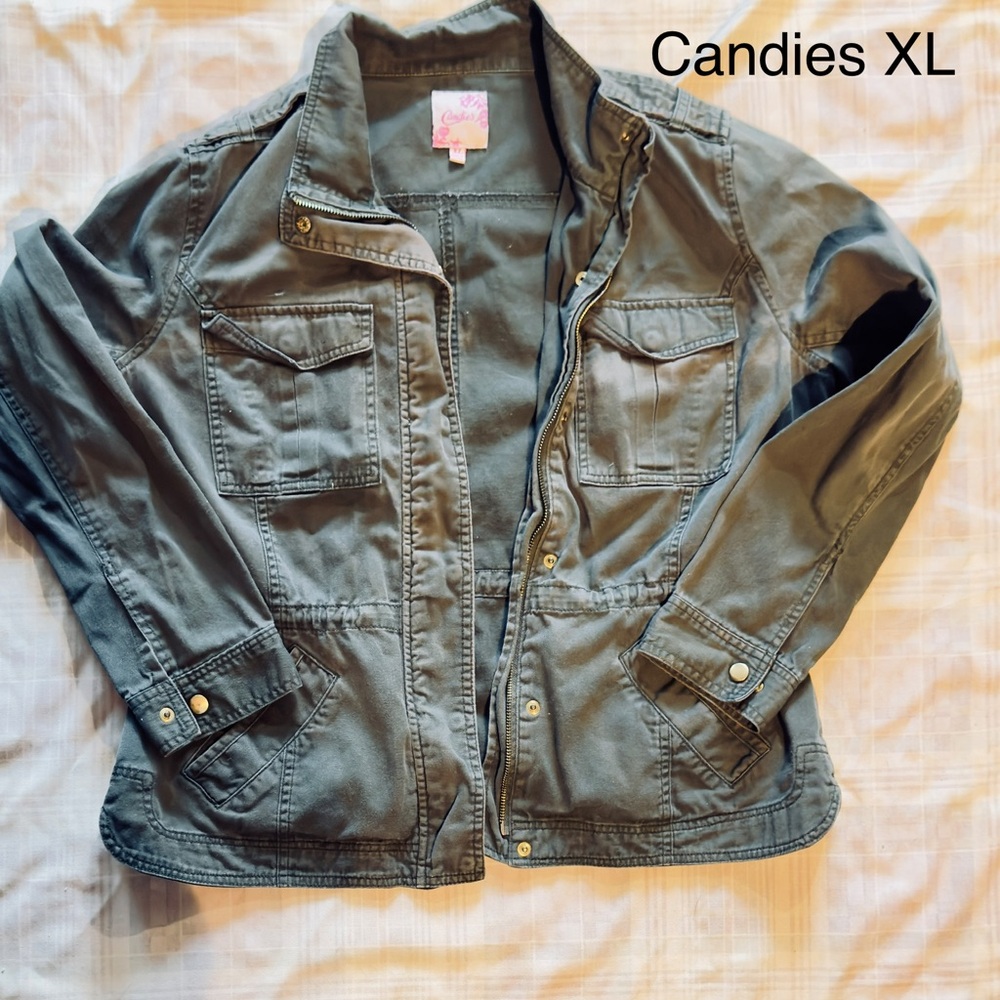 Candie's Olive Utility Jean Jacket for Kids